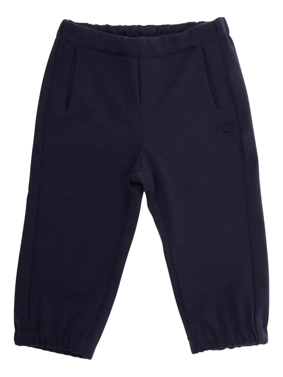 Emporio Armani Kids エラスティックカフ ロゴ トラウザーズ - 画像3