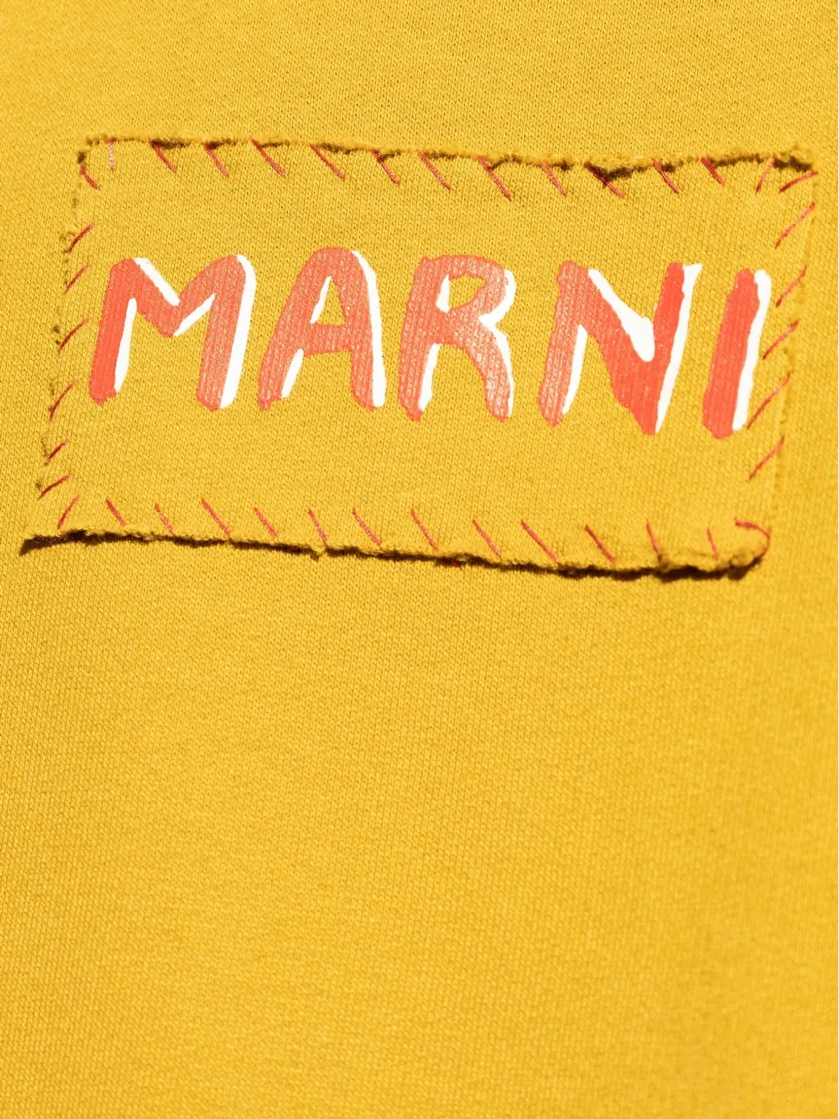 Marni ロゴパッチ コットン フード付きパーカー - 画像5