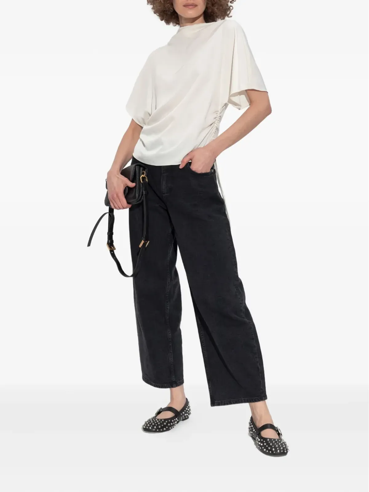 AllSaints Leslie ドローストリングTシャツ - 画像2