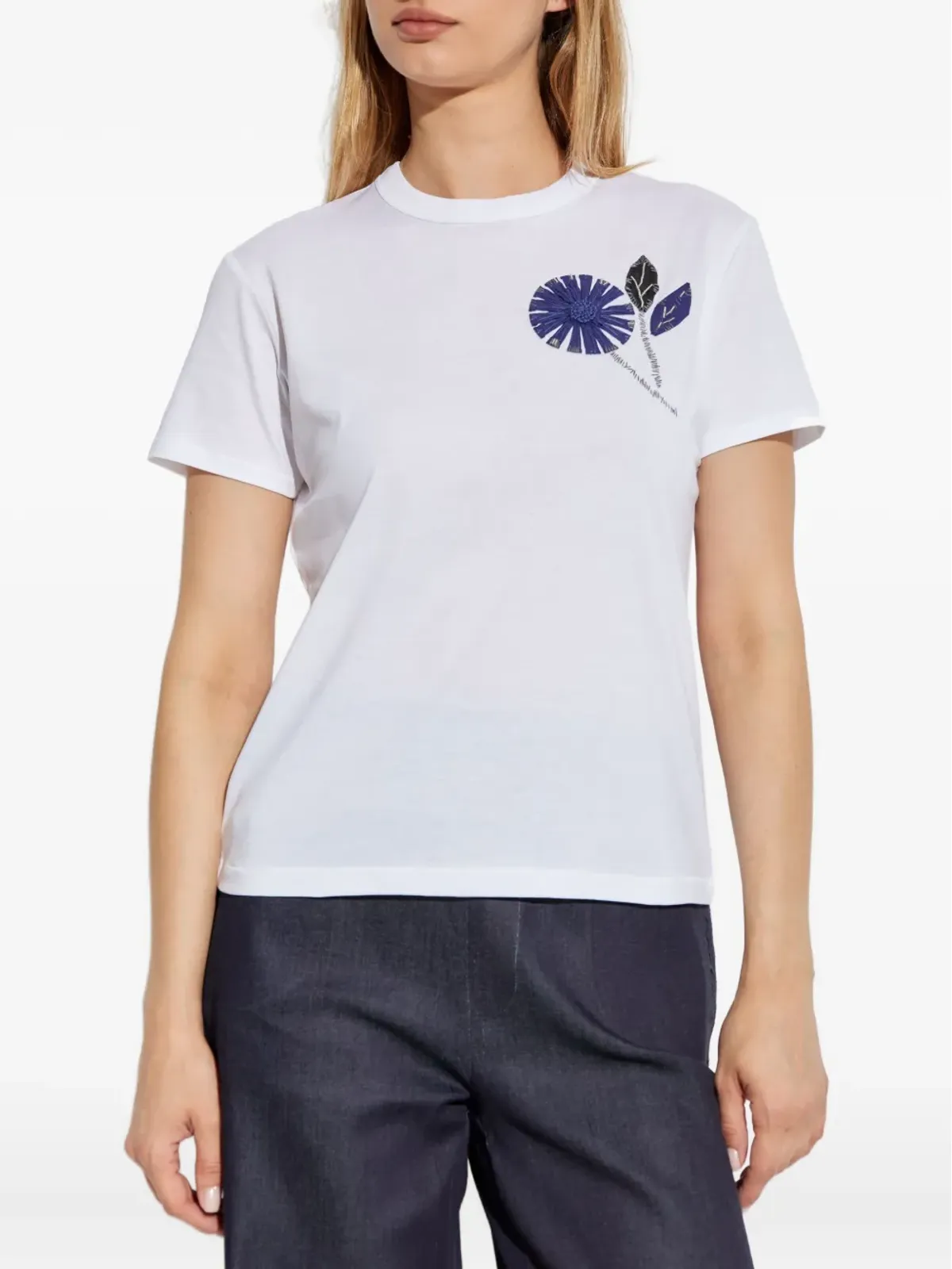 Marni 刺繍花柄Tシャツ - 画像3