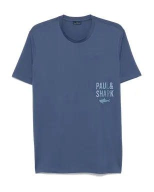 Paul & Shark シャークロゴ コットン Tシャツ - サムネイル1