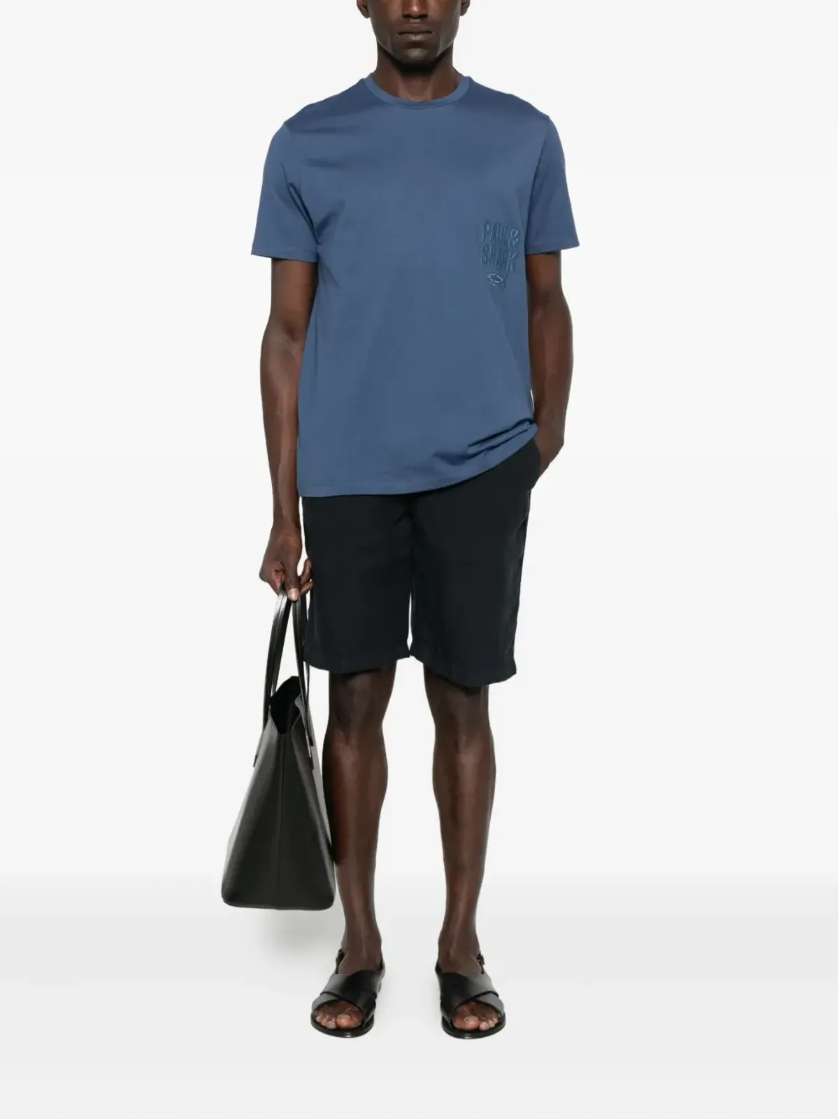 Paul & Shark シャークロゴ コットン Tシャツ - 画像2