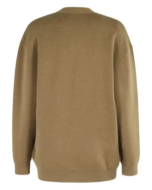 MARANT ÉTOILE Vネック ロゴ カーディガン - ブラウン - サムネイル2