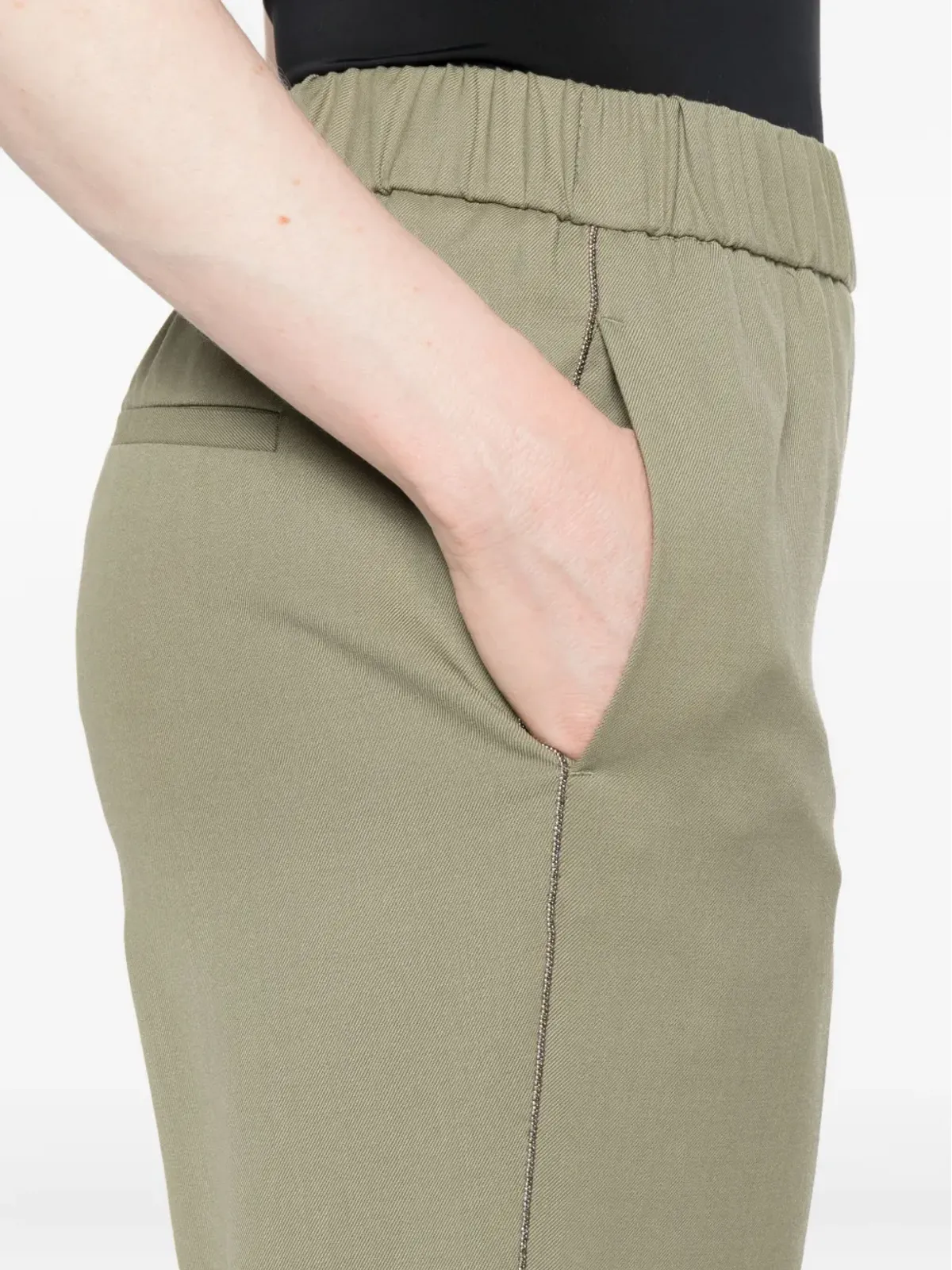 Peserico エラスティックウエスト付き 装飾パンツ - 画像5