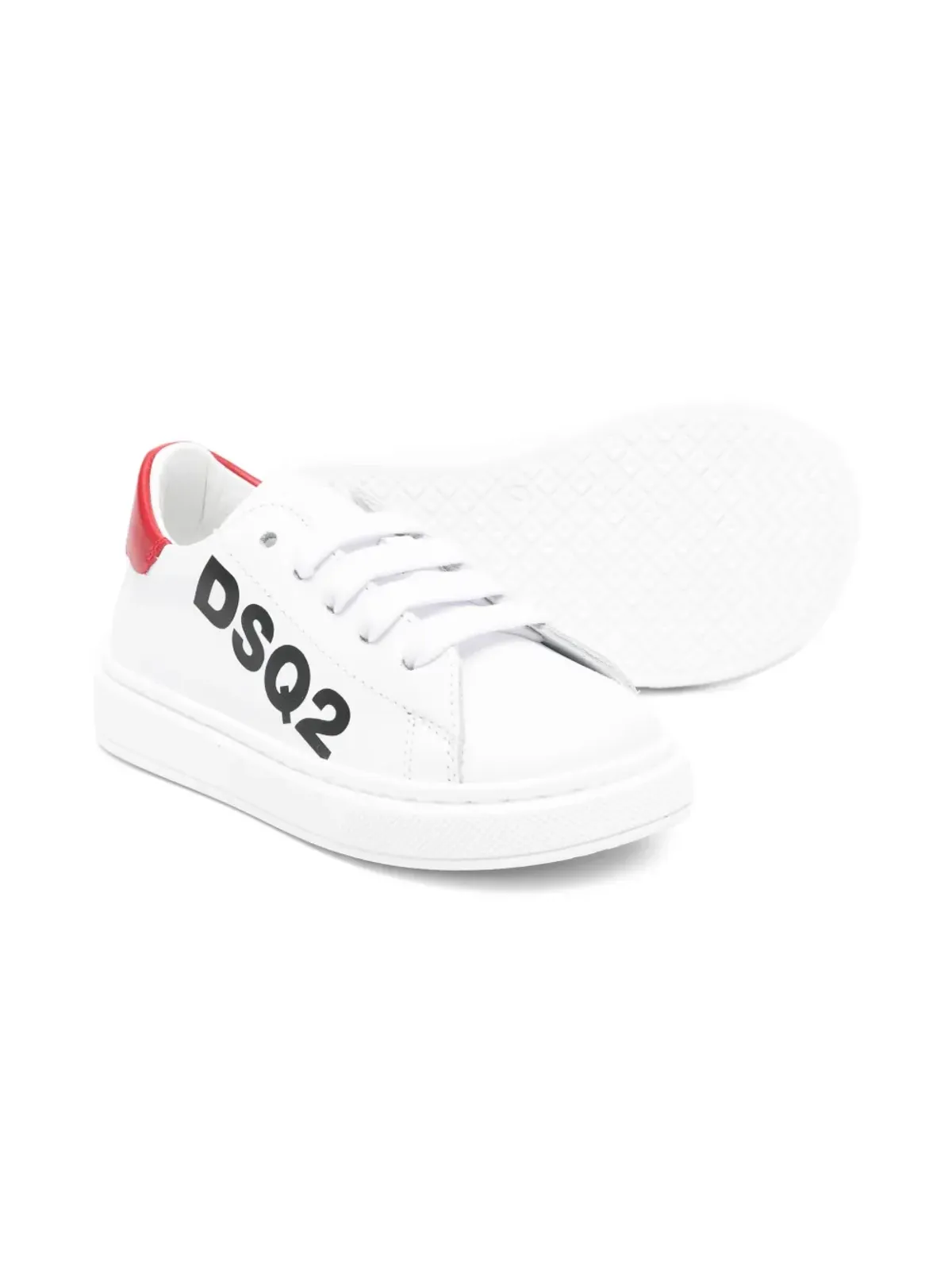 DSQUARED2 KIDS ロゴディテール レザースニーカー - 画像2