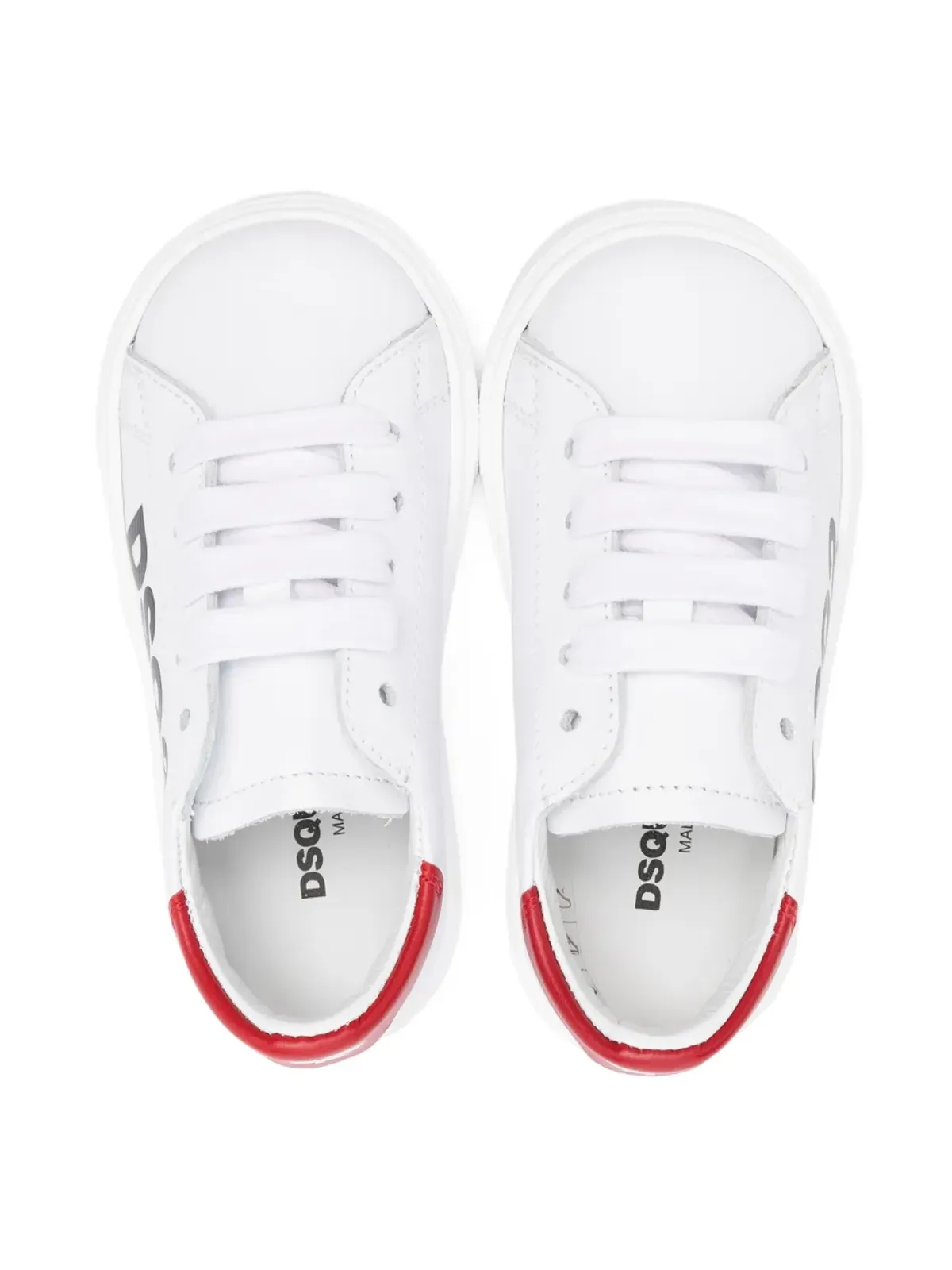 DSQUARED2 KIDS ロゴディテール レザースニーカー - 画像3