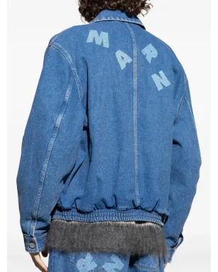 Marni デニム ロゴプリント ジャケット - サムネイル4