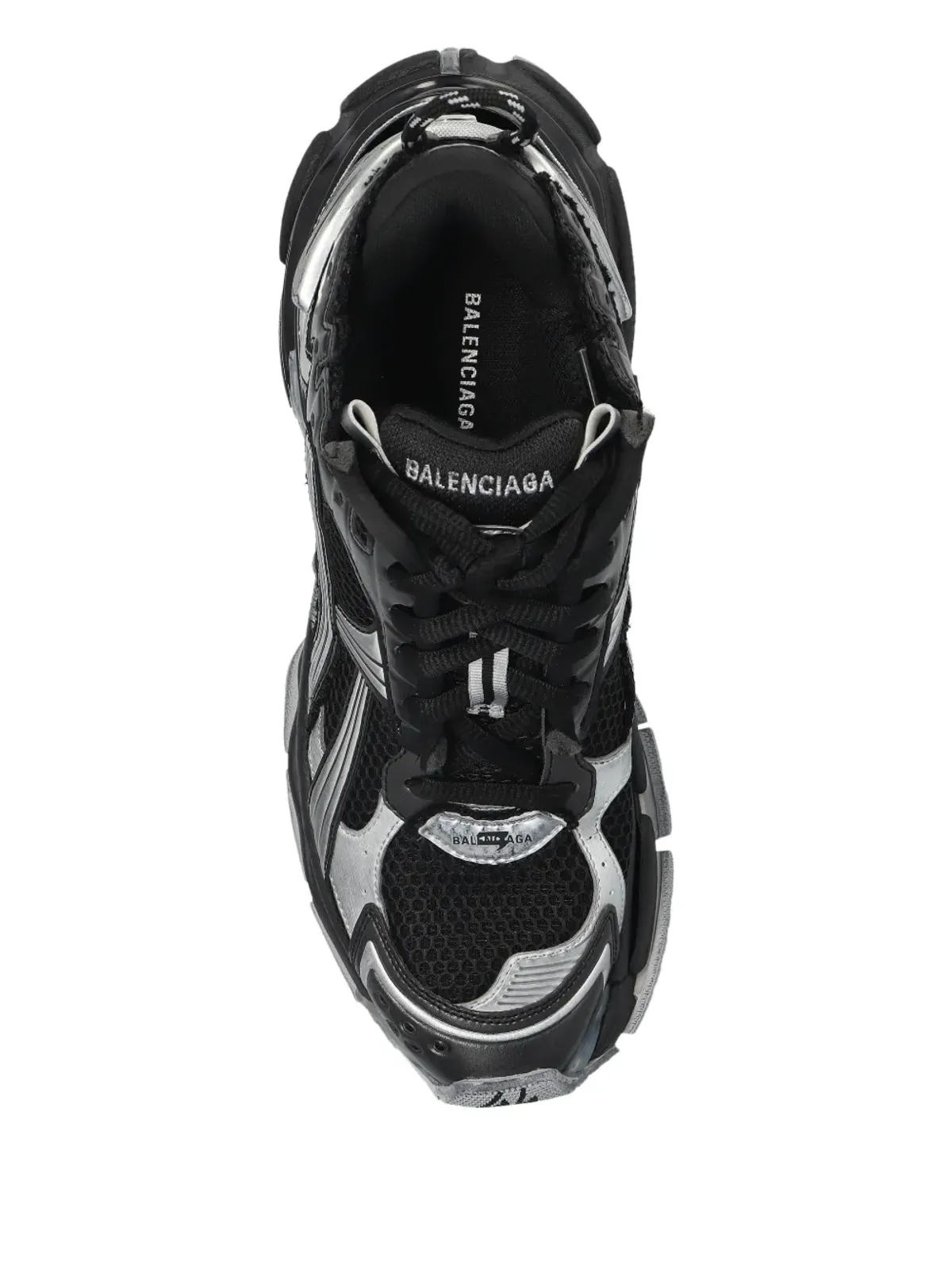 Balenciaga ランナー ロゴ レースアップ スニーカー - ブラック - 画像3