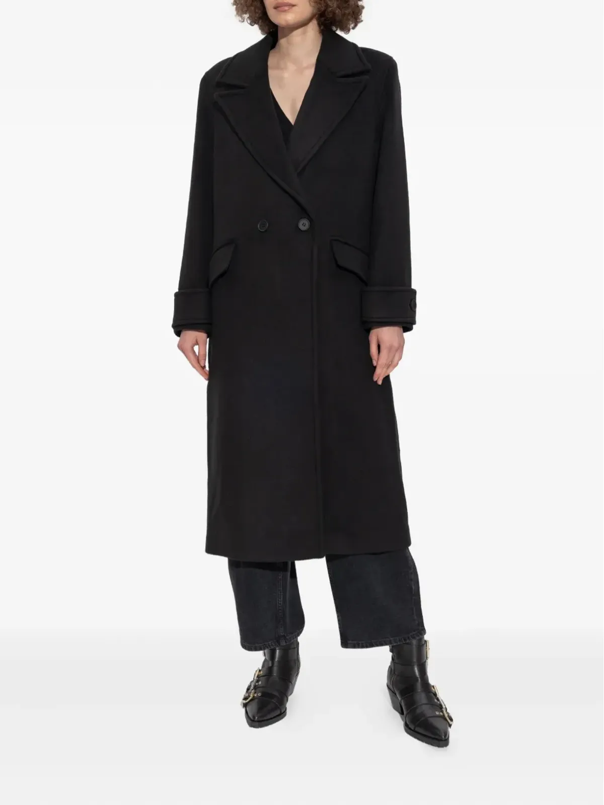 AllSaints ダブルブレスト ラペルコート - 画像2