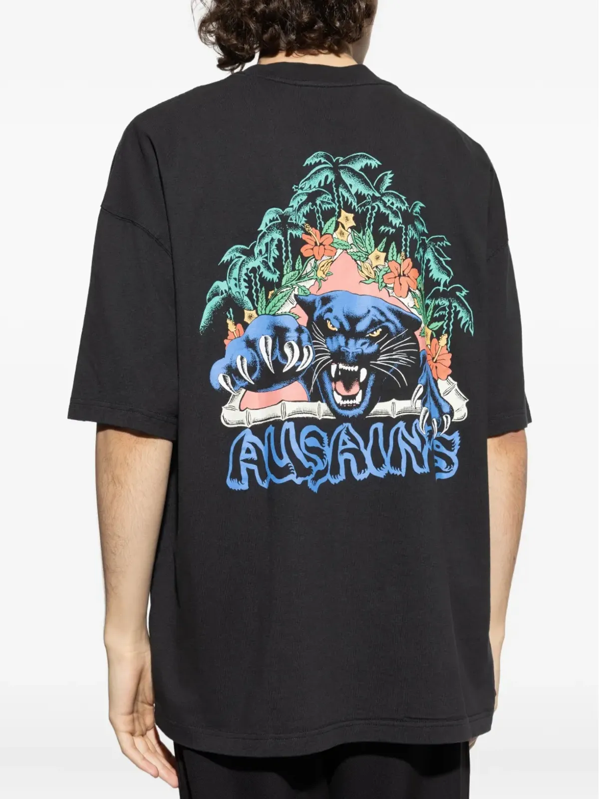 AllSaints パウンス グラフィックプリント Tシャツ - ブラック - 画像4