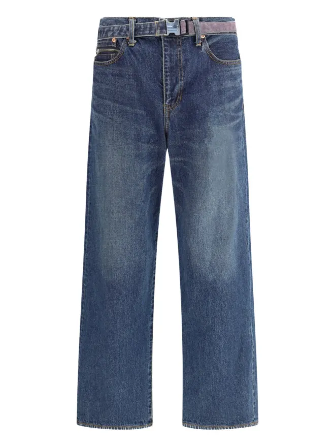 sacai sacai ベルト付きジップポケットジーンズの商品画像
