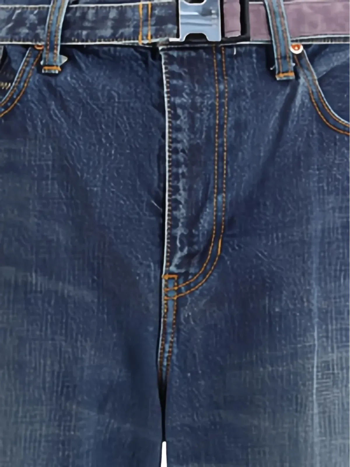 sacai ベルト付きジップポケットジーンズ - 画像5