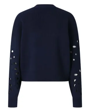 Ulla Johnson カットアウトリブニットジャンパー - ブルー - サムネイル2