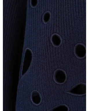 Ulla Johnson カットアウトリブニットジャンパー - ブルー - サムネイル3