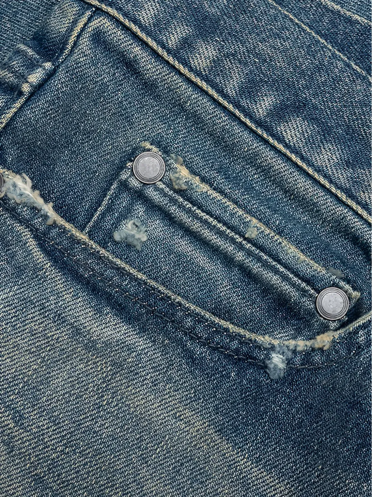 John Elliott フリンジ加工・ダメージデニムジーンズ - 画像5