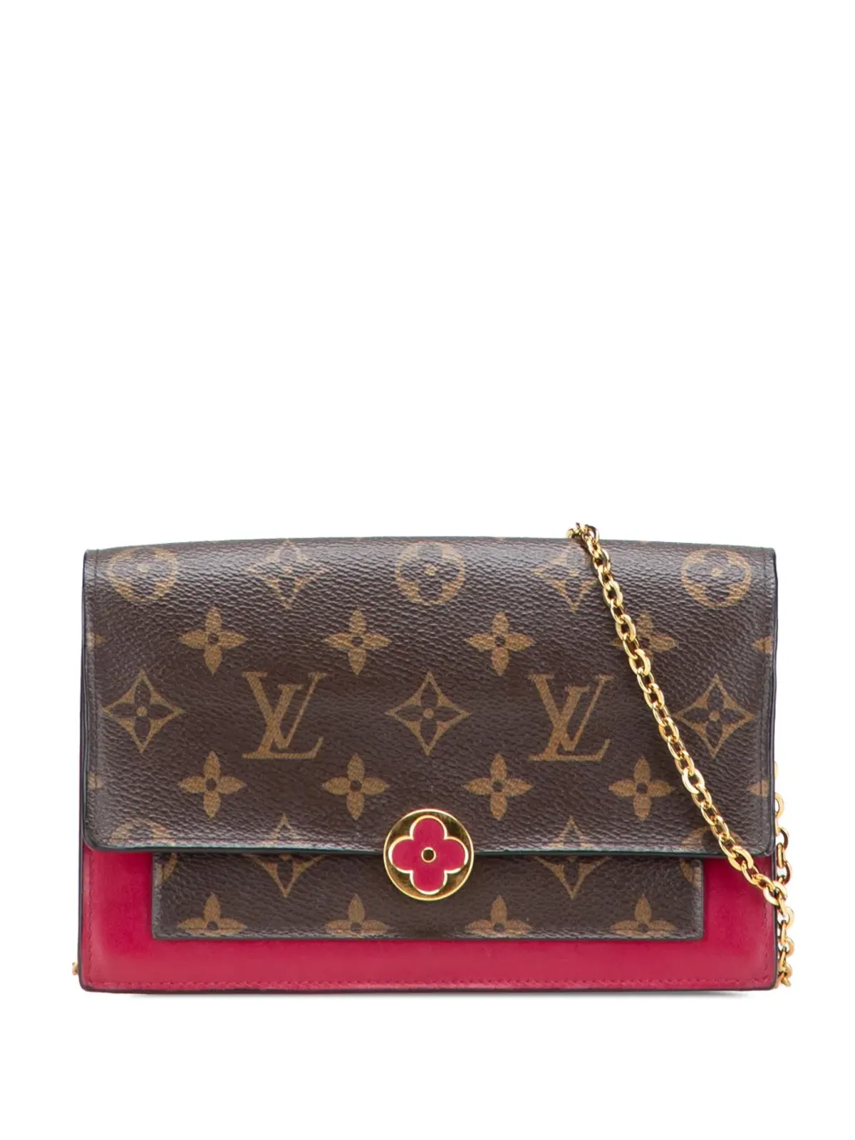 Louis Vuitton ビンテージ 2019 Monogram Flore ウォレット・オン・チェーン クロスボディバッグ - ブラウン - 画像1