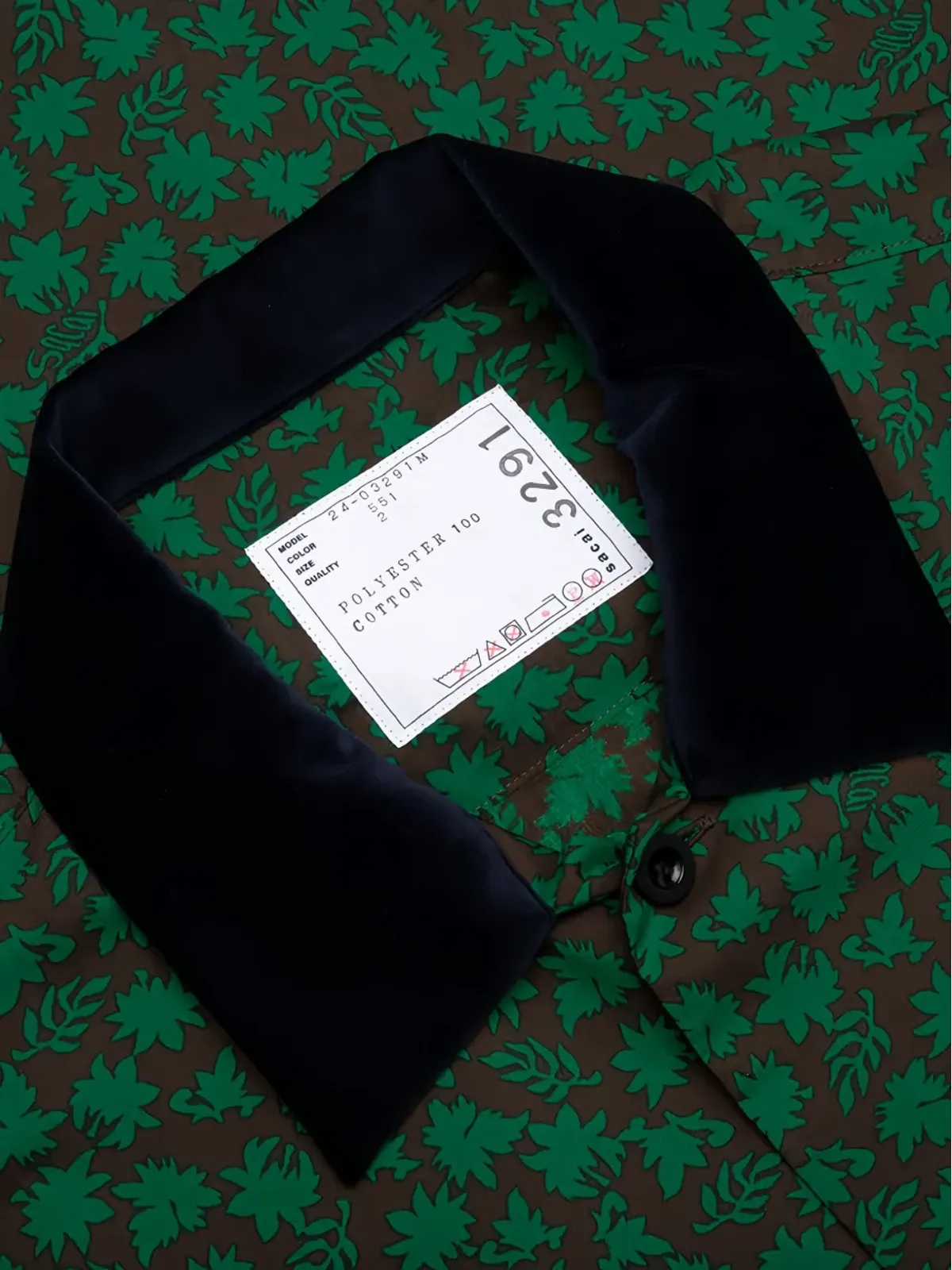 sacai リーフ柄シャツ - 画像4