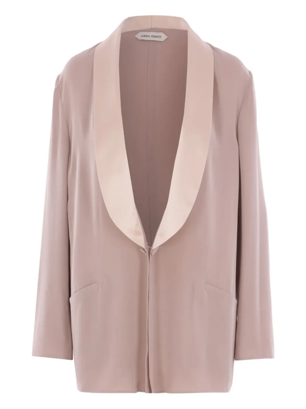 Alberta Ferretti サテンカラー ブレザー - 画像1