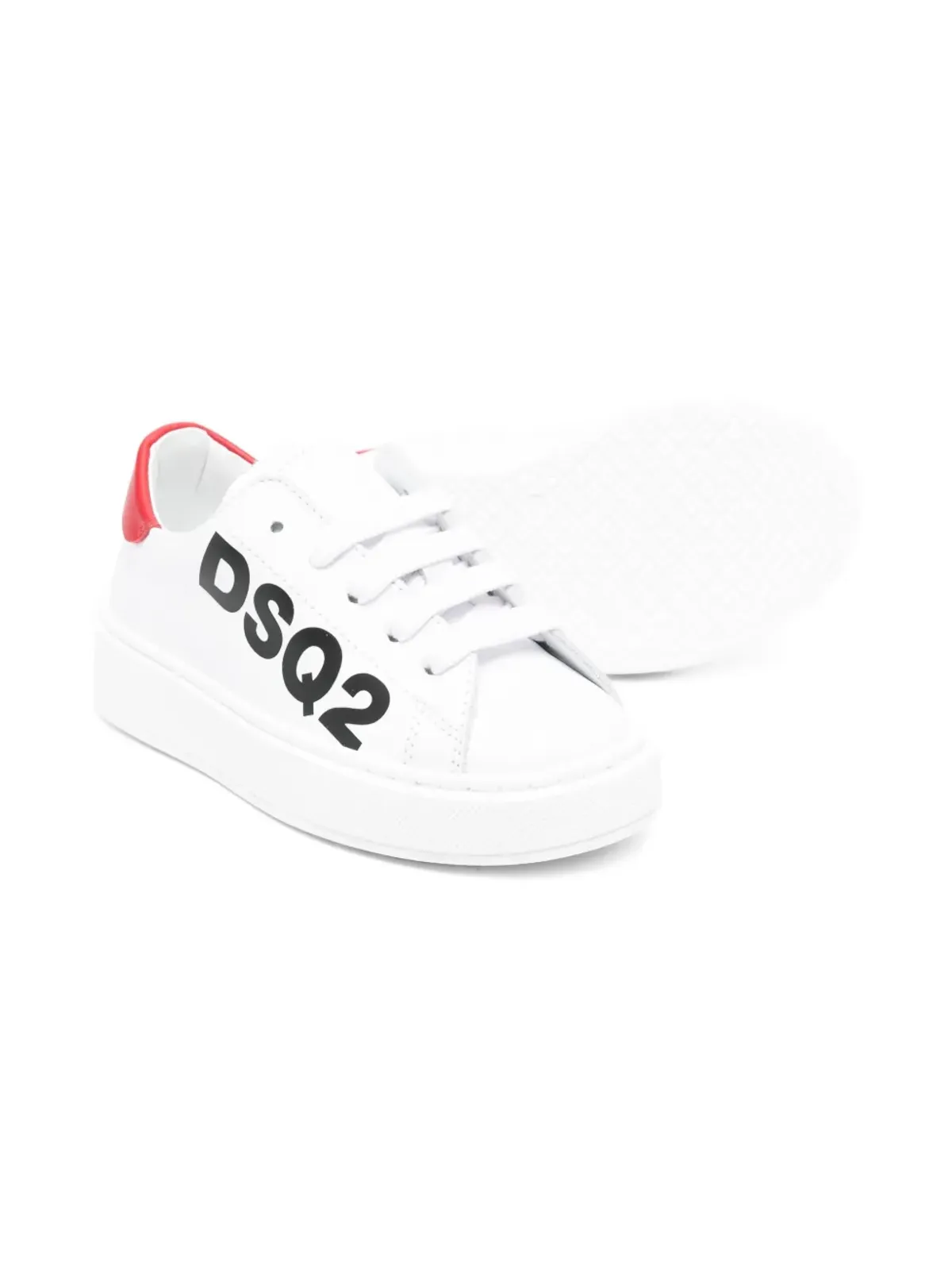 DSQUARED2 KIDS ロゴプリント レースアップスニーカー - 画像2