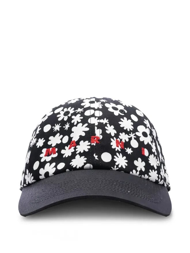Marni Marni 花柄プリントのベースボールキャップの商品画像