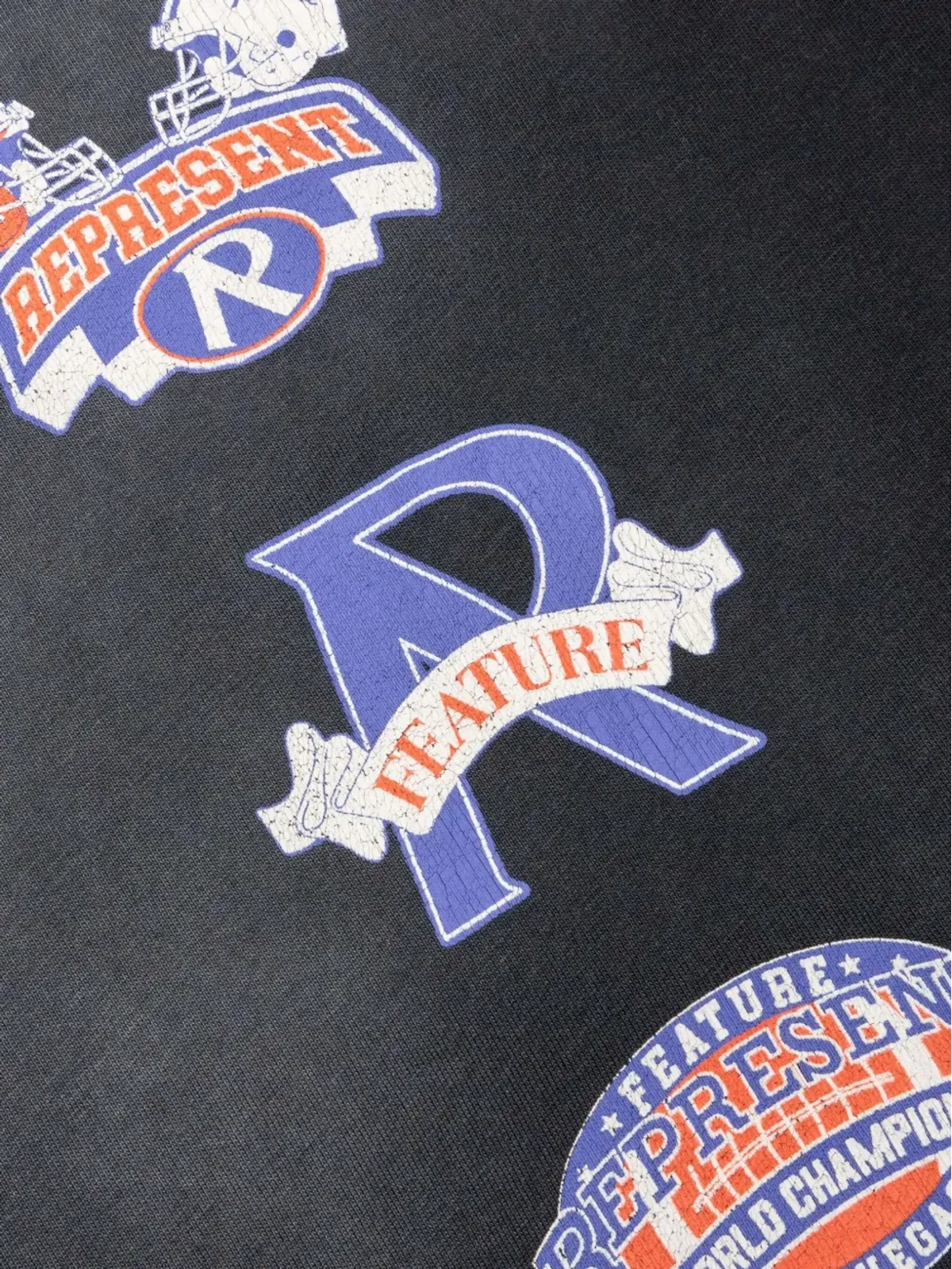 Represent マルチロゴ染みTシャツ - 画像5