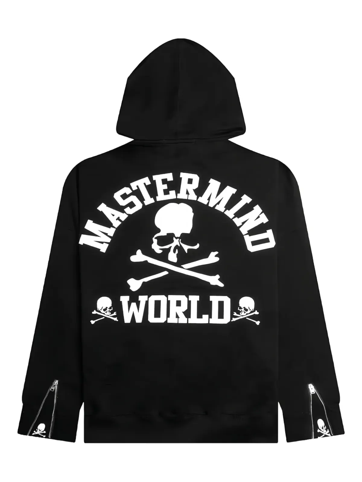Mastermind World スカルプリント ジップアップフーディー（ブラック） - 画像2