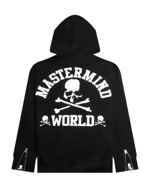 Mastermind World スカルプリント ジップアップフーディー（ブラック） - サムネイル2