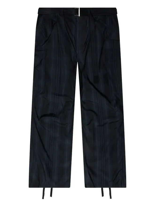 sacai Sacai チェック柄バックル付きパンツの商品画像