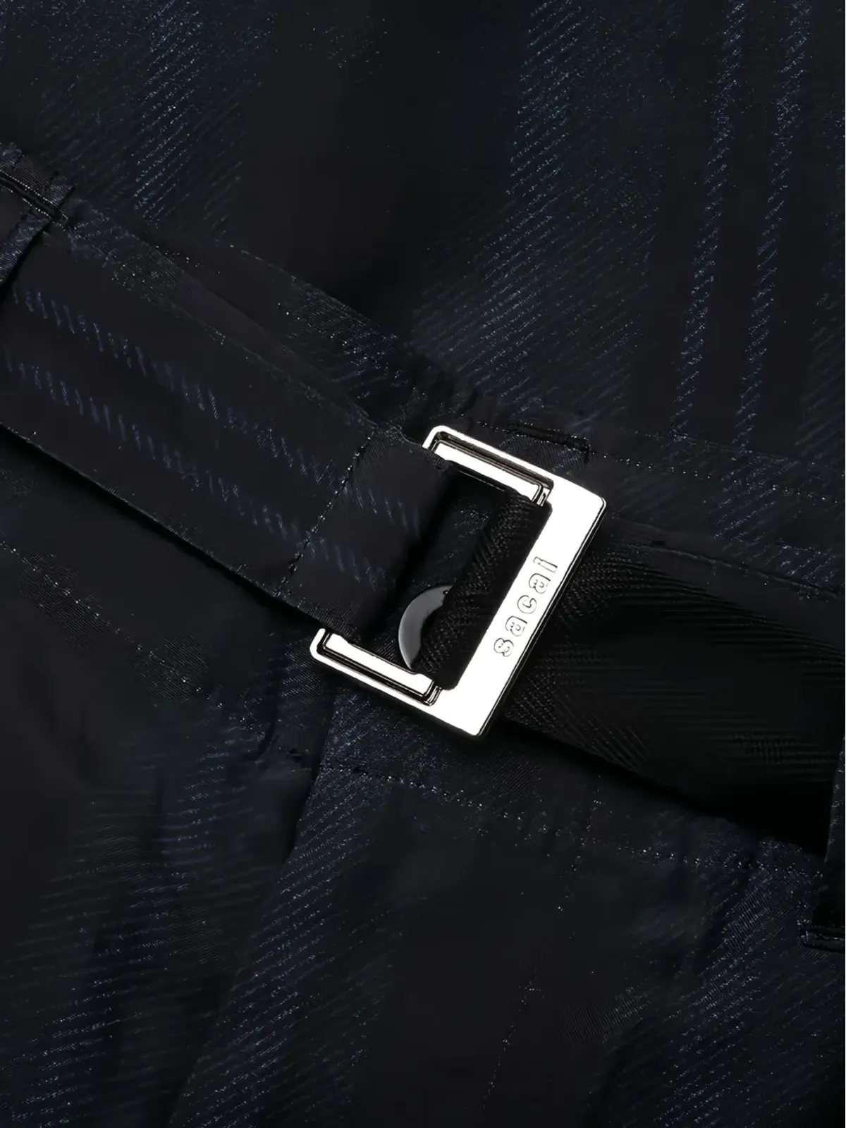 Sacai チェック柄バックル付きパンツ - 画像4