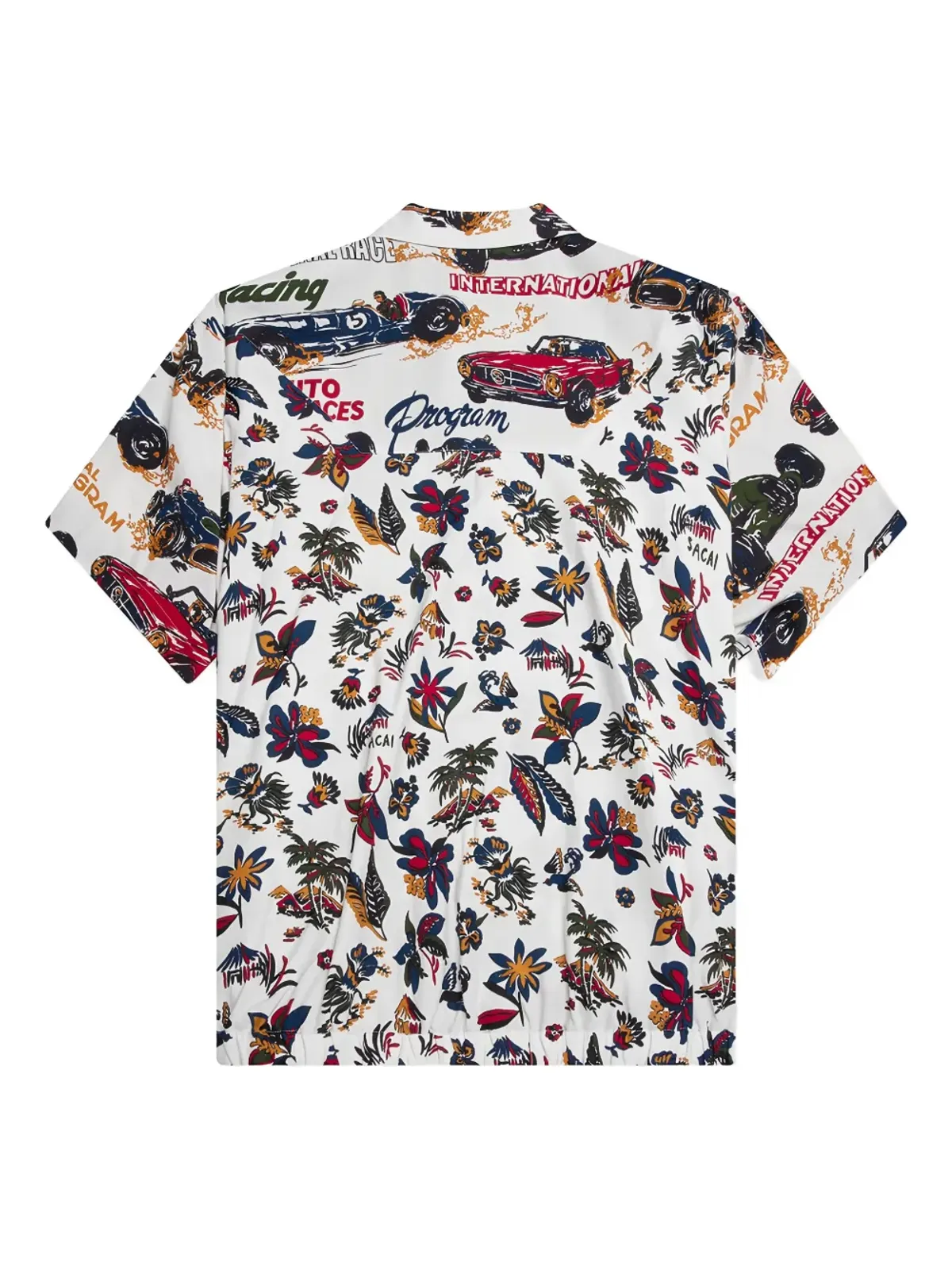sacai レースカー・トロピカルプリントシャツ - 画像2