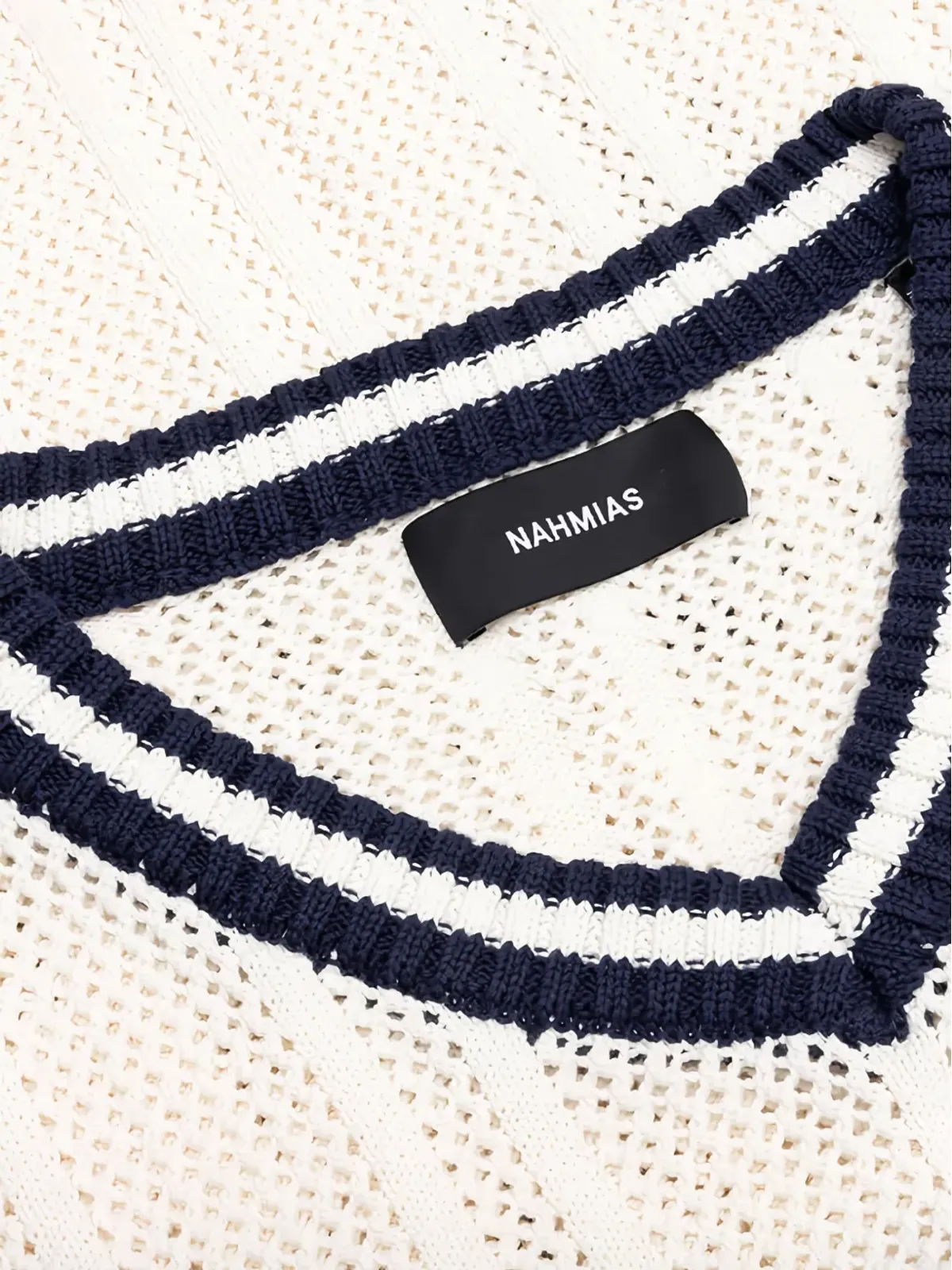 Nahmias VネックニットTシャツ - 画像5