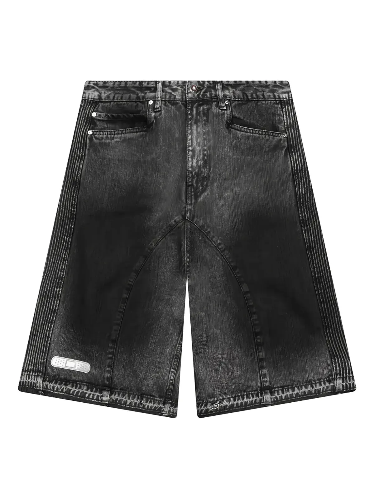 PDF プリーツパネルデニムショーツ - 画像1