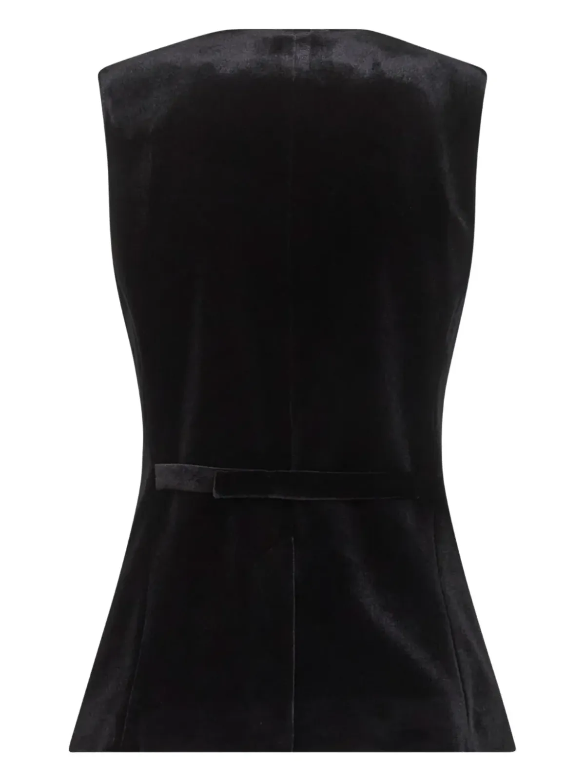 Blanca Vita three-button velvet waistcoat - Black - 画像2