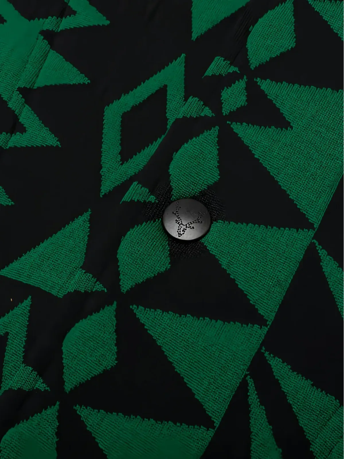 SOUTH2 WEST8 幾何学模様コーチジャケット ブラック - 画像4