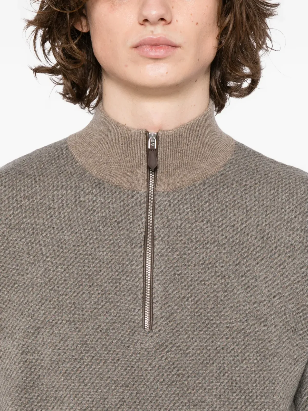 N.Peal ジャカード半ジップジャンパー - 画像5