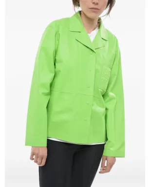 LOEWE エンボスロゴ レザーシャツ - サムネイル1