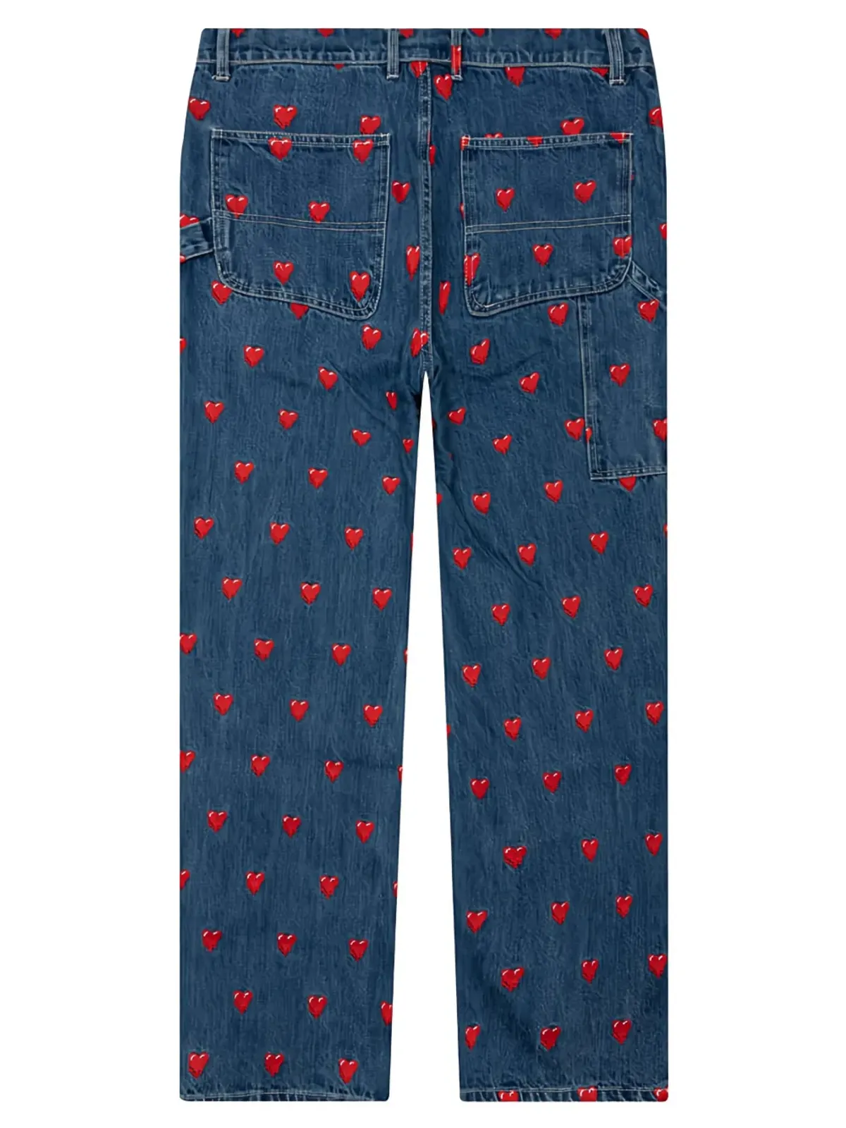 Emotionally Unavailable heart-pattern jeans - 画像4