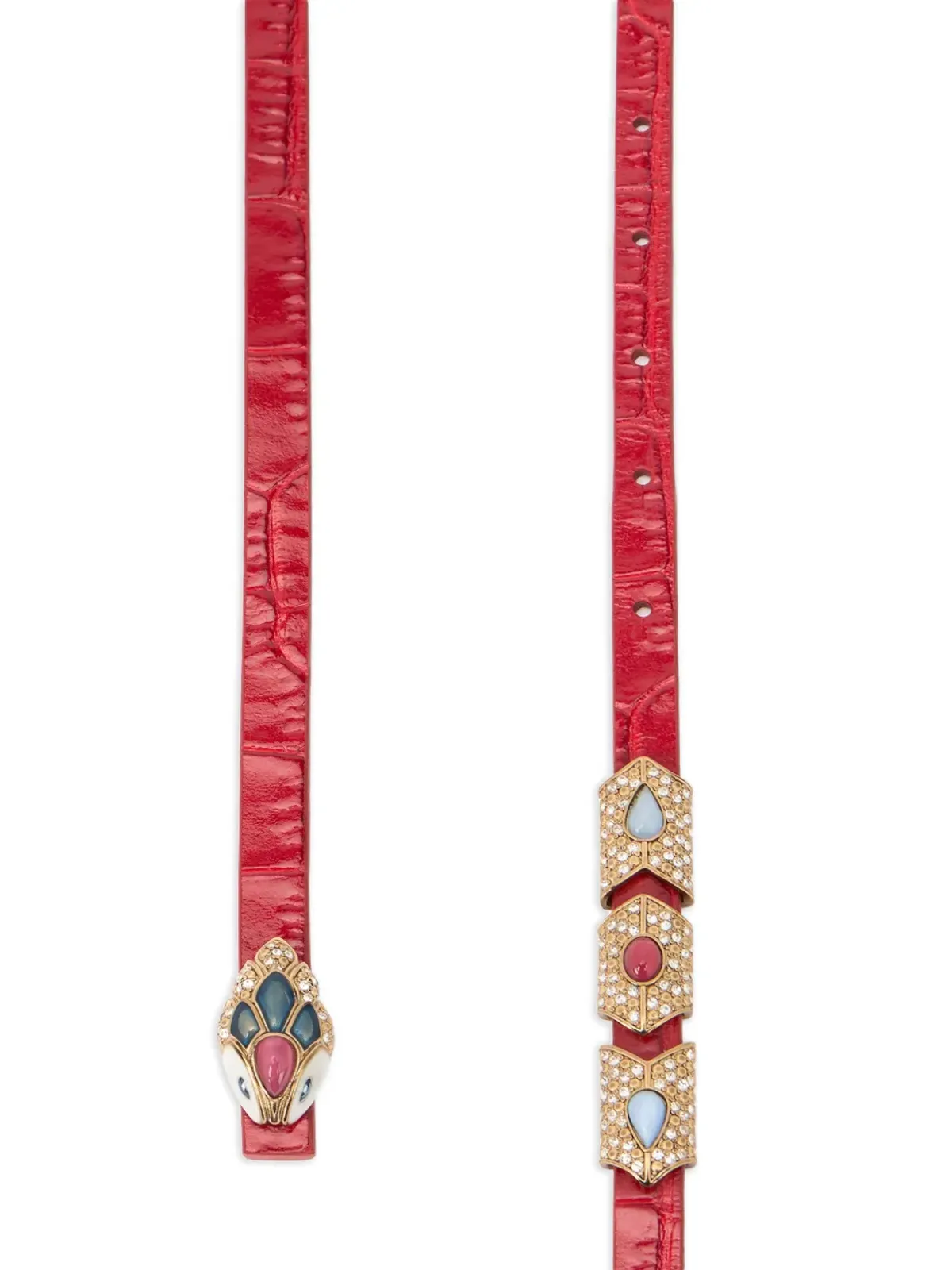 Roberto Cavalli クロコエフェクトベルト - 画像3