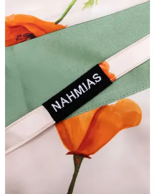 Nahmias ポピー柄サイドストライプのシルクショーツ - サムネイル4