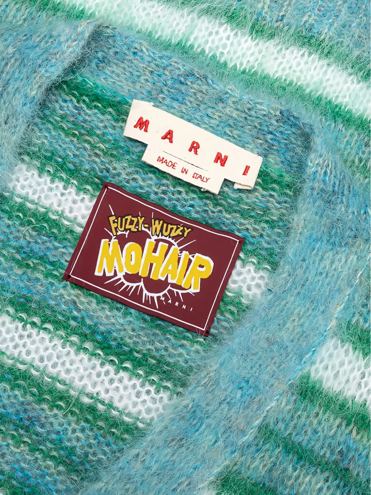 Marni Vネックストライプカーディガン - Green - 画像5