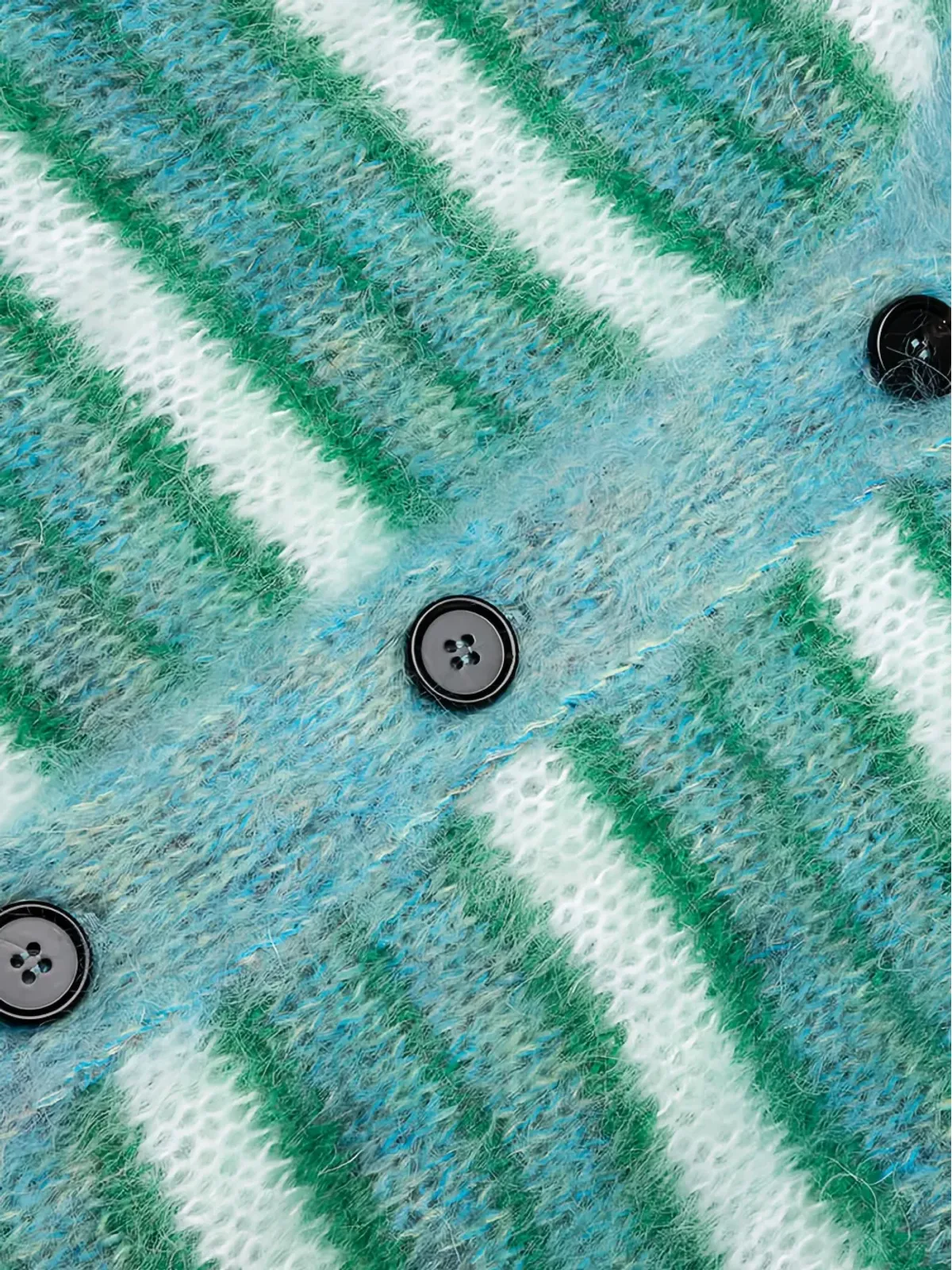 Marni Vネックストライプカーディガン - Green - 画像3