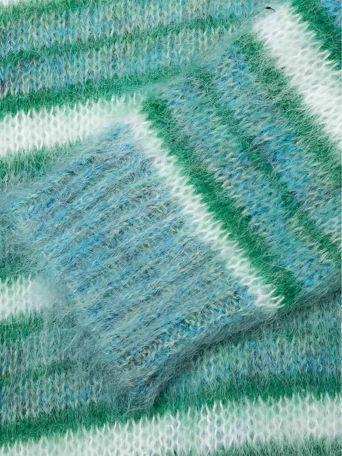 Marni Vネックストライプカーディガン - Green - 画像4