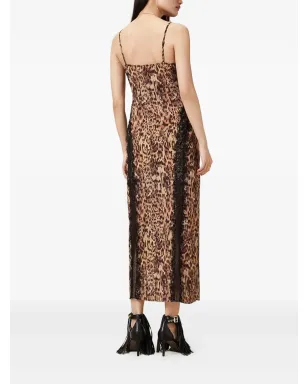 AllSaints メリア ヒョウ柄マキシドレス ブラウン - サムネイル2