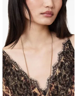 AllSaints メリア ヒョウ柄マキシドレス ブラウン - サムネイル4