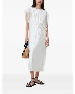 AllSaints オーラ レースインサート付きフリルミディドレス - サムネイル1
