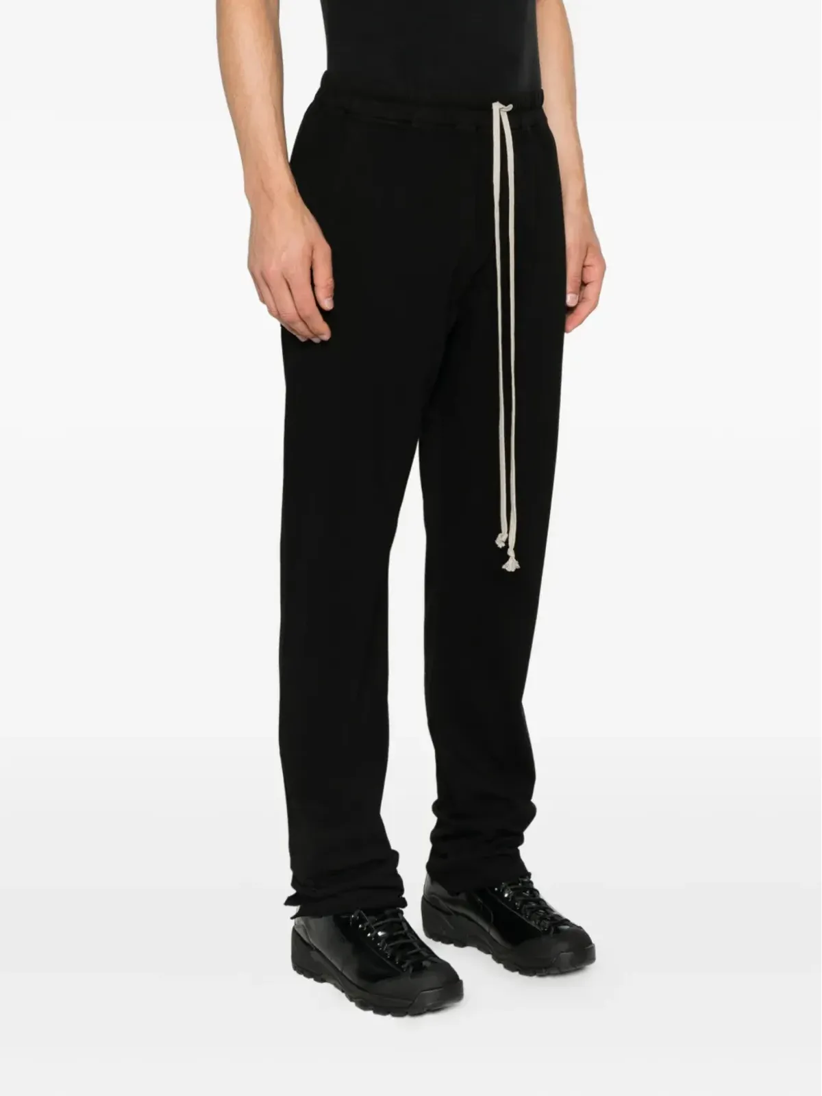 Rick Owens DRKSHDW ドローストリング付きフリンジヘム トラックパンツ - 画像3