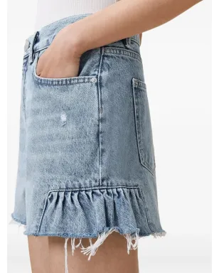 AllSaints エリアナ ラッフルディテール デニムショーツ - サムネイル5
