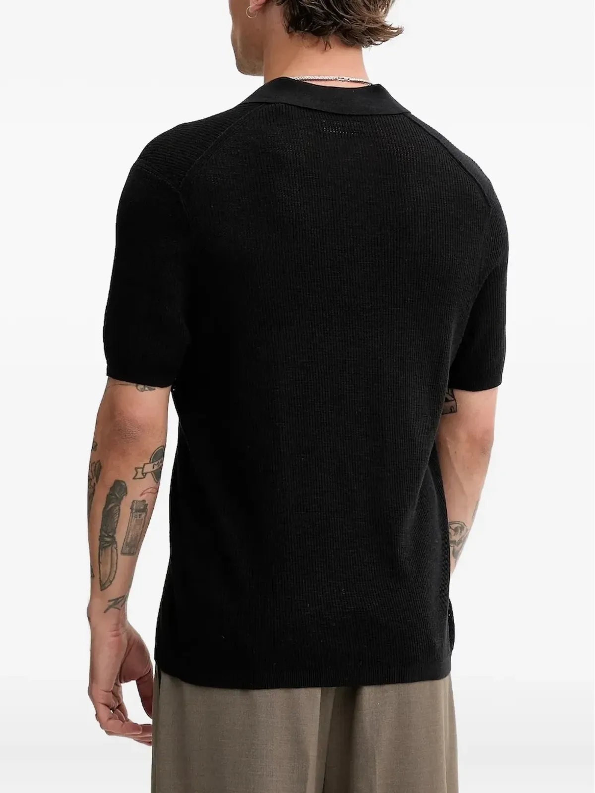 AllSaints ニットコットン ポロシャツ - 画像2