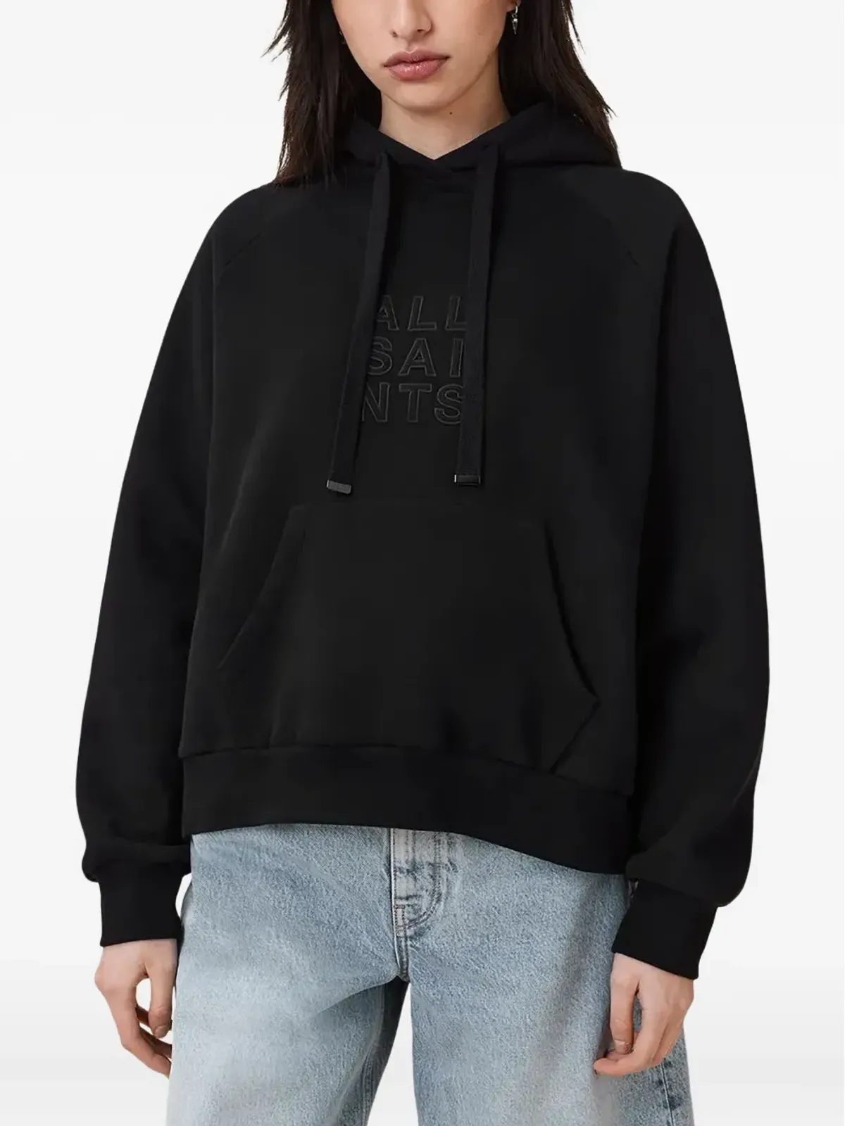 AllSaints ロゴ刺繍フーディ - 画像1
