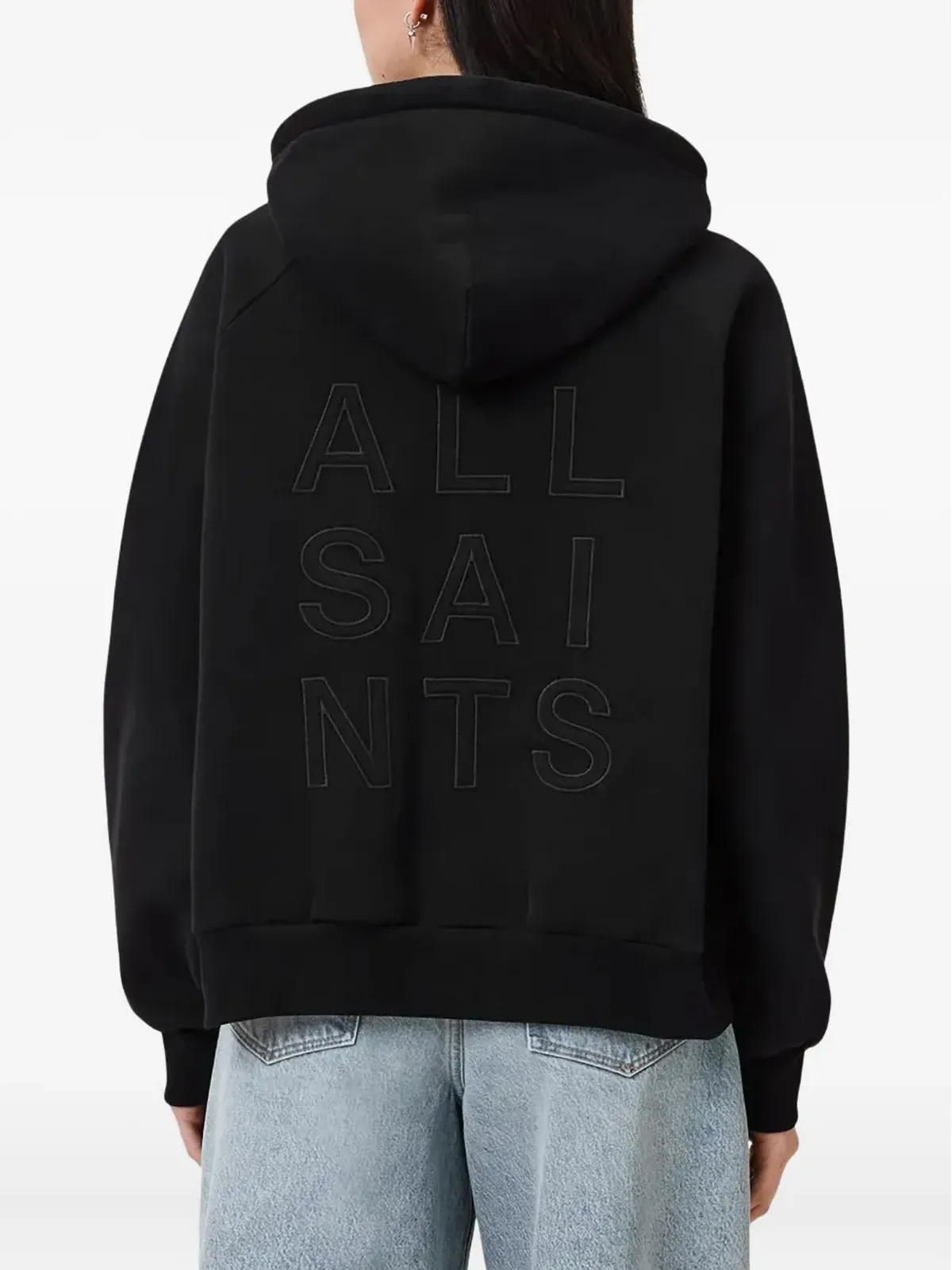 AllSaints ロゴ刺繍フーディ - 画像2